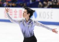 演技をする宇野昌磨（撮影・中田匡峻）