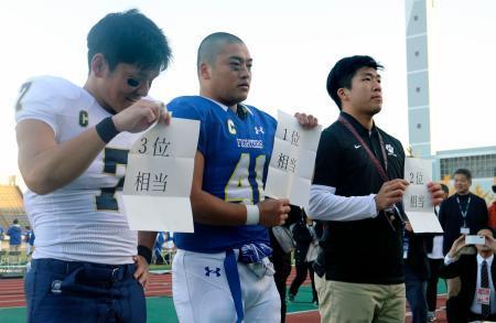 ３校同率Ｖ、全日本は関学　関西学生アメフト