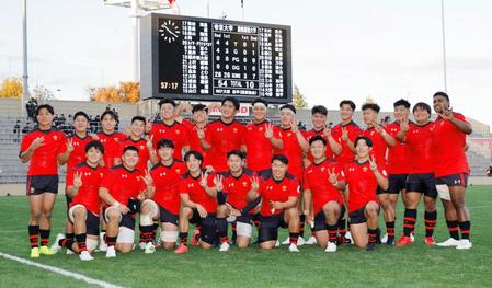 関東大学ラグビー　王者・帝京大３年連続全勝Ｖ　江良主将「全て圧倒できるような準備をして、日本一に向けて頑張りたい」