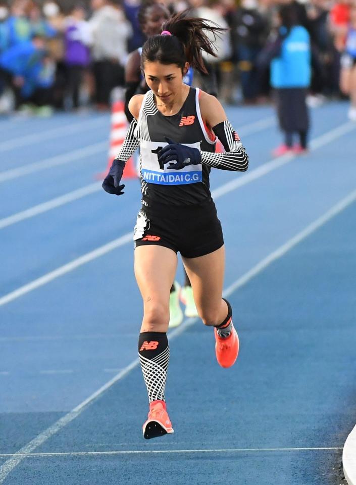 　２位に入るも基準記録をクリアできずパリ五輪決定はおあずけとなった田中希実（撮影・三好信也）