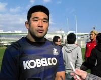 　抱負を語る神戸・具智元