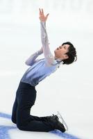 男子ＳＰで演技する宇野昌磨（共同）