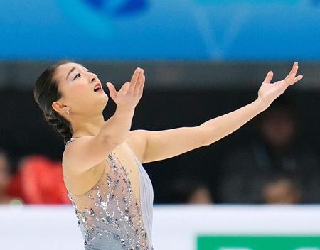 　女子ＳＰで演技する坂本花織