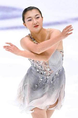 　坂本花織のＳＰ演技。シーズンベストで１位発進（共同）