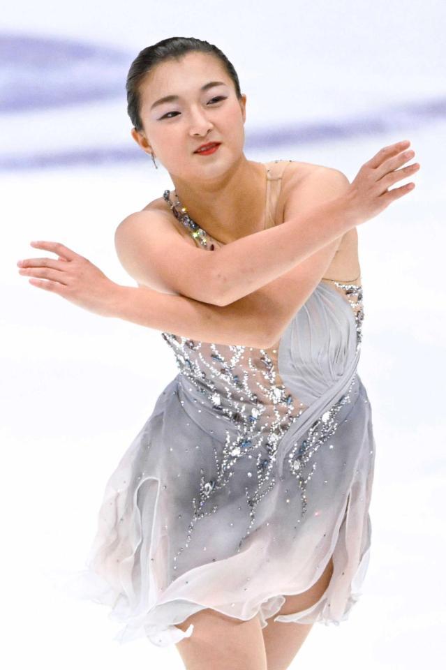 　坂本花織のＳＰ演技。シーズンベストで１位発進（共同）