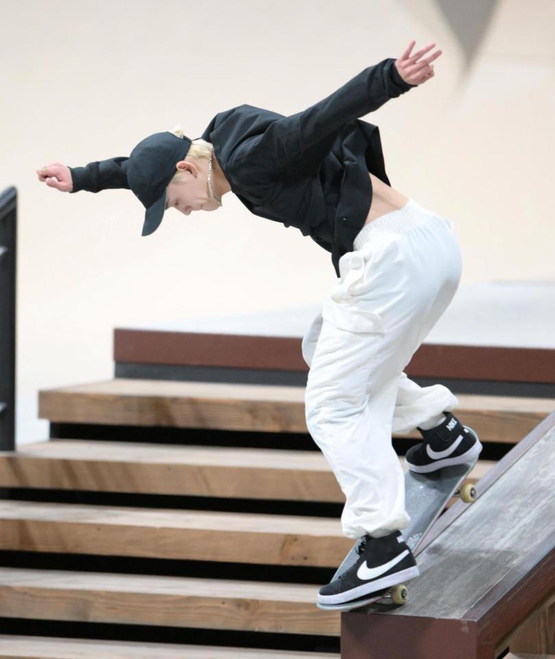 　優勝した白井空良の演技（撮影・堀内翔）