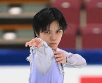 　華麗な演技を披露する宇野昌磨（撮影・佐々木彰尚）