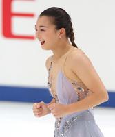 　女子ＳＰの演技を終えた坂本花織