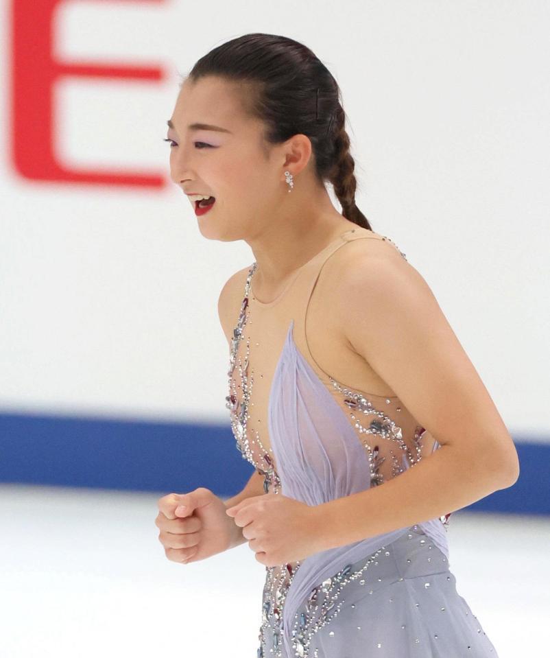 　女子ＳＰの演技を終えた坂本花織