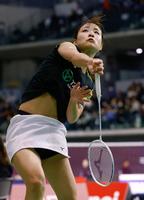 　１回戦で勝利した奥原希望