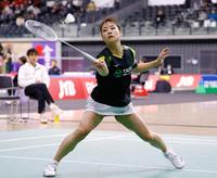 　１回戦で勝利した奥原希望