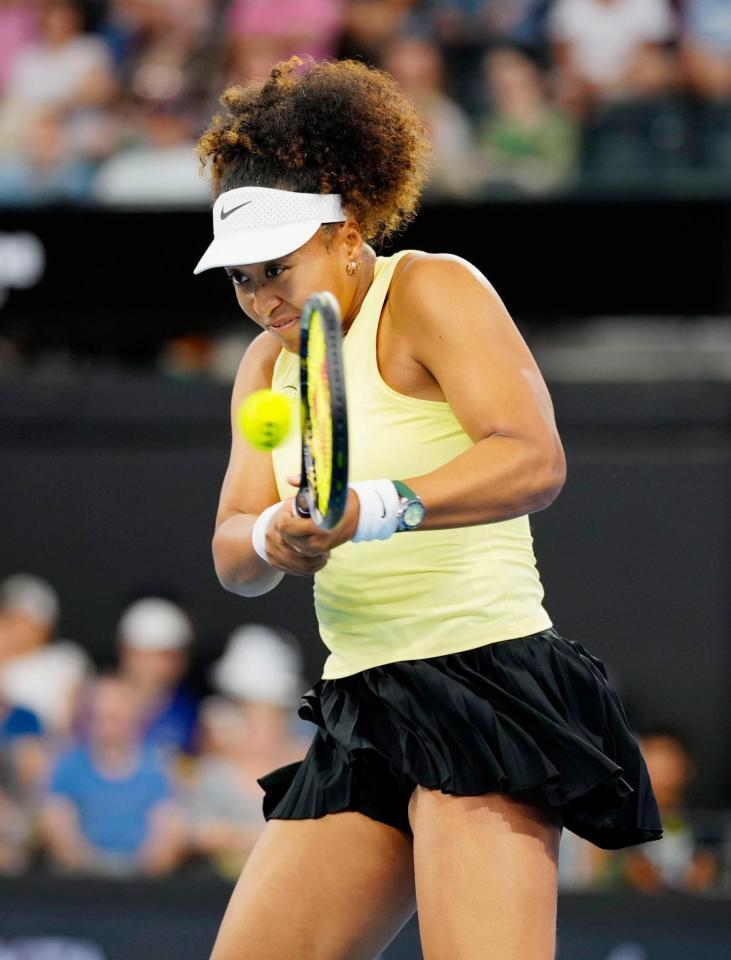 女子シングルス１回戦でタマラ・コルパチュと対戦する大坂なおみ（共同）