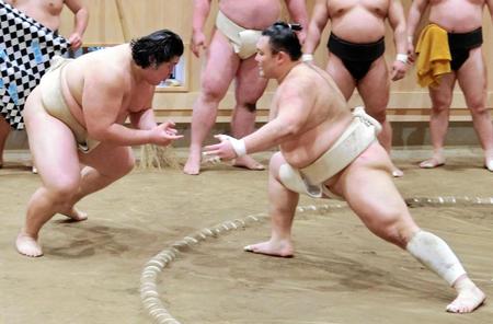 朝乃山　新年の目標は三役＆大関復帰　初手合わせの新入幕大の里には「強かった」