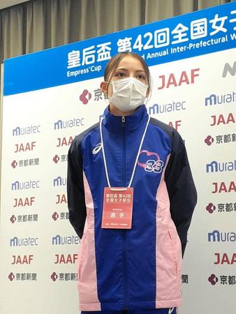 　前日取材に応じたドルーリー朱瑛里