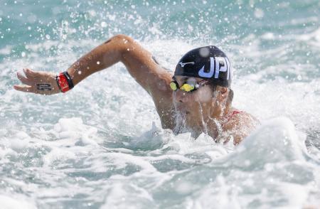 オープンＷ、南出がパリ五輪へ　男子１０キロ、世界水泳第３日