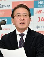 　名古屋ウィメンズマラソンの招待選手を発表する日本陸連の瀬古利彦ロードランニングコミッションリーダー