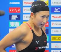 ５０Ｍ自由形の五輪切符は獲得できず、険しい表情を見せる池江璃花子＝東京アクアティクスセンター（撮影・吉澤敬太）