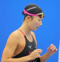 　５０Ｍ自由形での五輪行きを逃し肩を落とす池江璃花子（撮影・吉澤敬太）