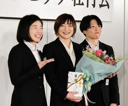 角田夏実　母校で金宣言「今度は祝勝会を開いていただけるように」　柔道女子４８キロ級五輪代表
