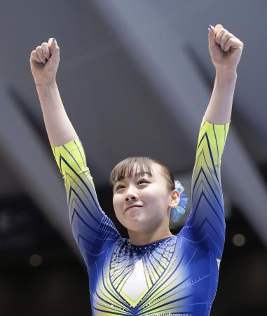 宮田笙子、３連覇で五輪初代表　体操ＮＨＫ杯、岸里奈らもパリへ