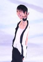 　全力を尽くしてフィナーレを終えた羽生結弦さん（撮影・堀内翔）