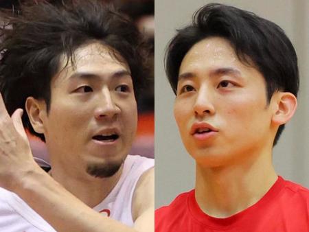 　バスケットボール男子日本代表の比江島慎（左）と河村勇輝