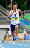 　男子１００メートル準決勝で９秒９７（追い風参考記録）をマークした柳田大輝