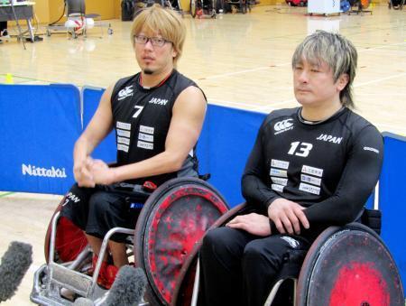 池崎「常に平常心でプレーを」　車いすラグビー代表が練習公開