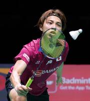 　男子シングルス準決勝で敗れた奈良岡功大