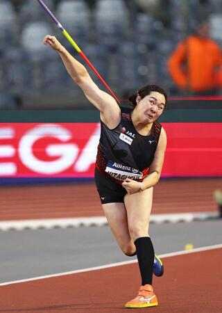 　女子やり投げで優勝した北口榛花（ロイター＝共同）