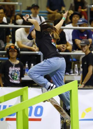 　女子ストリート予選の伊藤美優＝幕張メッセ