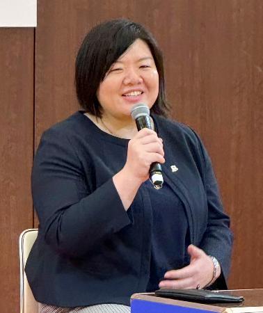 　イベントに参加した柔道日本女子の塚田真希新監督＝２７日、東京都内