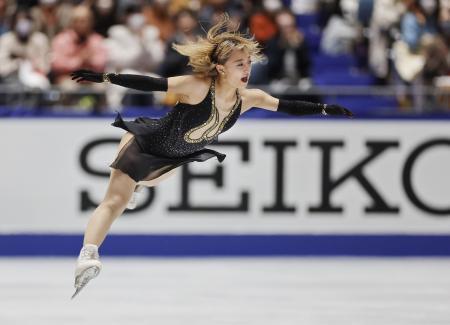 　女子フリー　演技する坂本花織＝国立代々木競技場