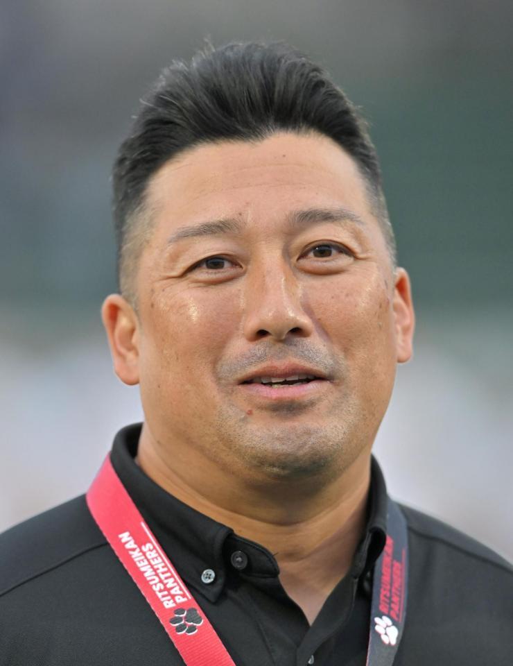 　試合後の立命大・高橋健太郎監督（撮影・北村雅宏）