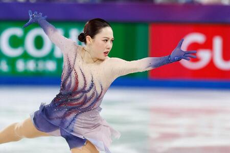 　女子フリーで演技する樋口新葉