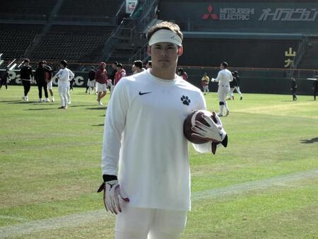 アメフト　大学日本一を目指す立命大が練習を公開　高橋監督「パンサーズらしい試合を見せられると思う」