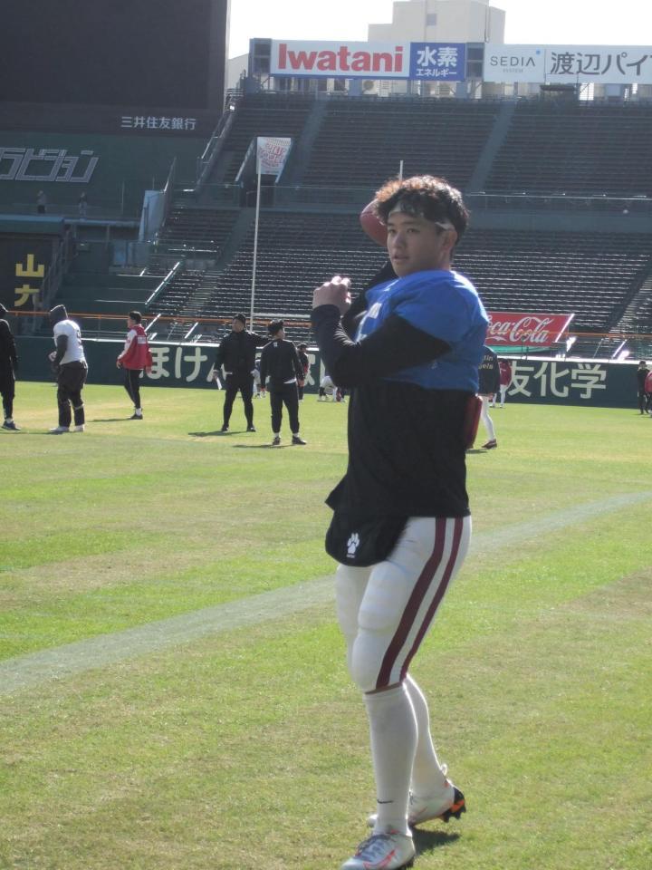 大学日本一へ意気込む立命大ＱＢ竹田剛