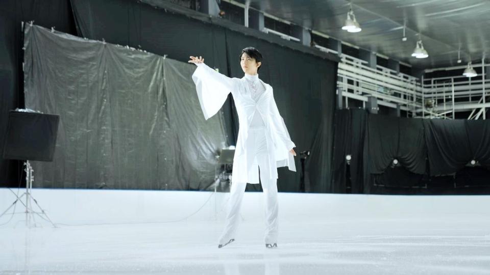 　羽生結弦さんの新ＣＭメイキング（提供）