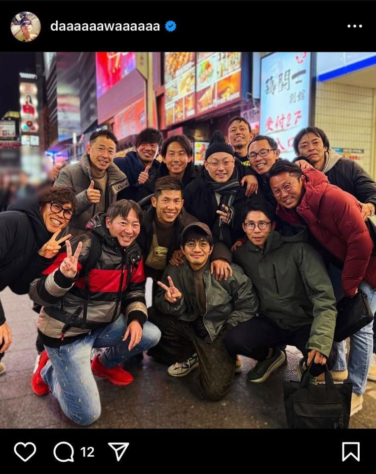 　和田正人のインスタグラム（＠ｄａａａａａａｗａａａａａａ）より