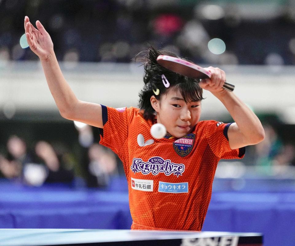 　女子シングルス２回戦を突破した松島美空