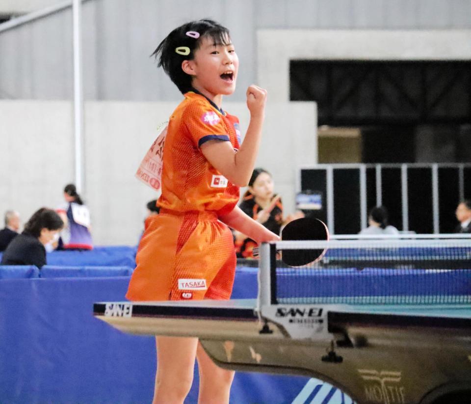 　全日本選手権の女子シングルスに出場した松島美空
