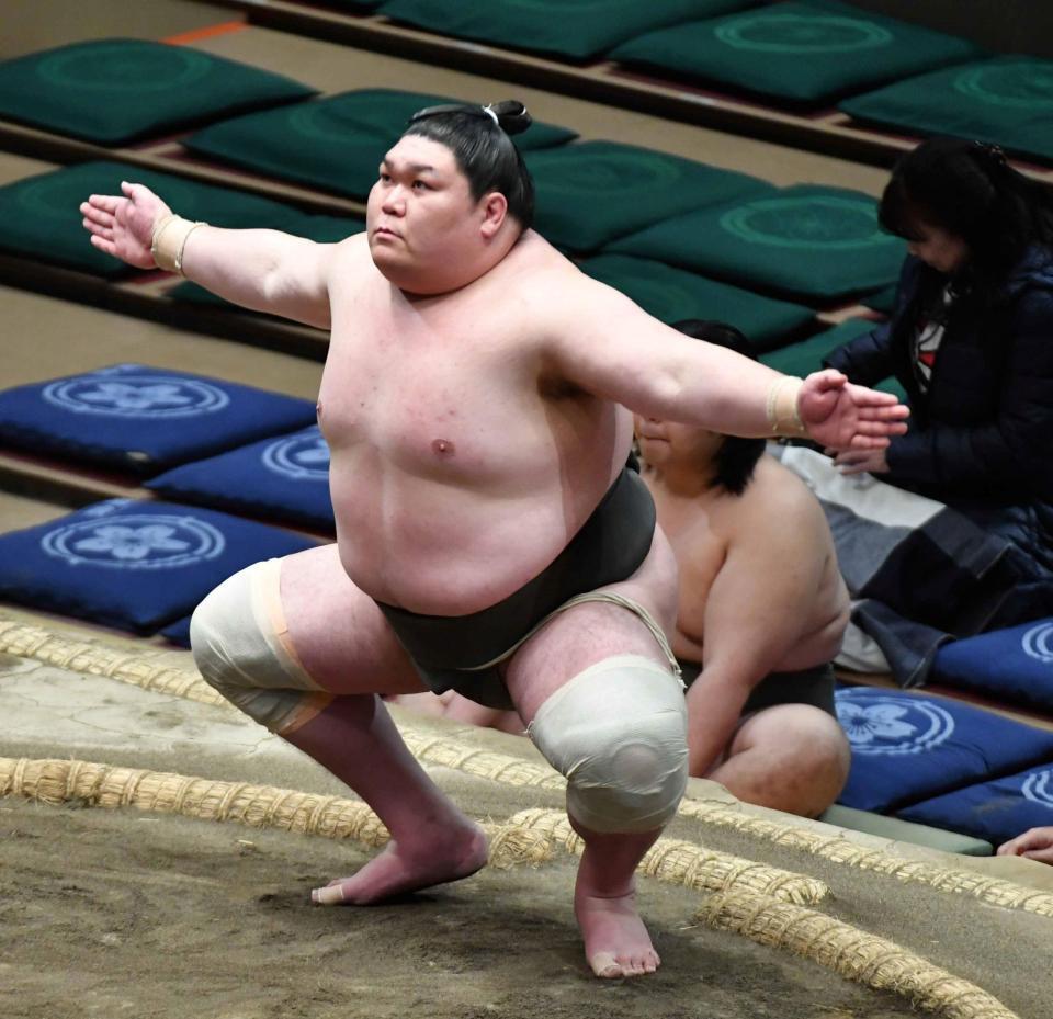 　序二段優勝を決めた矢後（撮影・持木克友）