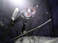 　Ｗ杯ジャンプ女子スーパー団体で６位だった高梨沙羅の２回目