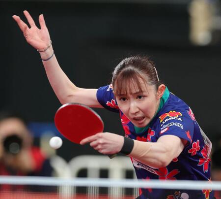 決勝進出を決めた早田ひな（撮影・金田祐二）