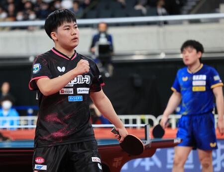 張本智和を破った松島輝空（撮影・金田祐二）