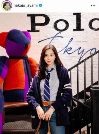 昨年９月、渋谷の『Ｔｈｅ　Ｐｏｌｏ　Ｗｏｍｅｎ’ｓ　Ｓｈｏｐ』で。中条あやみのインスタグラム＠ｎａｋａｊｏ＿ａｙａｍｉより