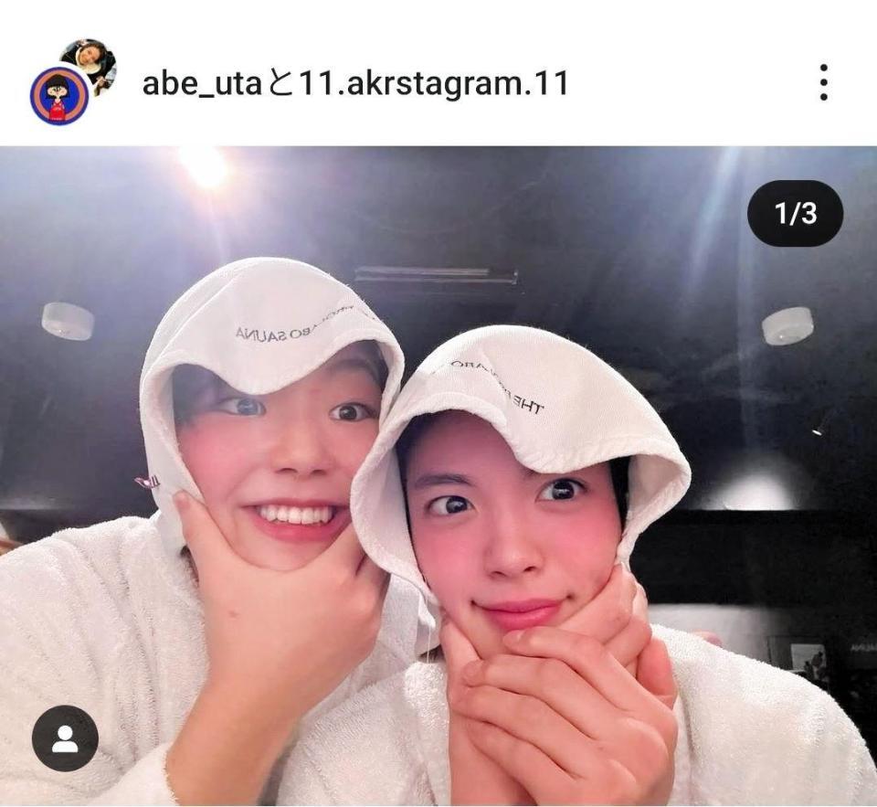 　阿部詩のインスタグラム（＠ａｂｅ＿ｕｔａ）から