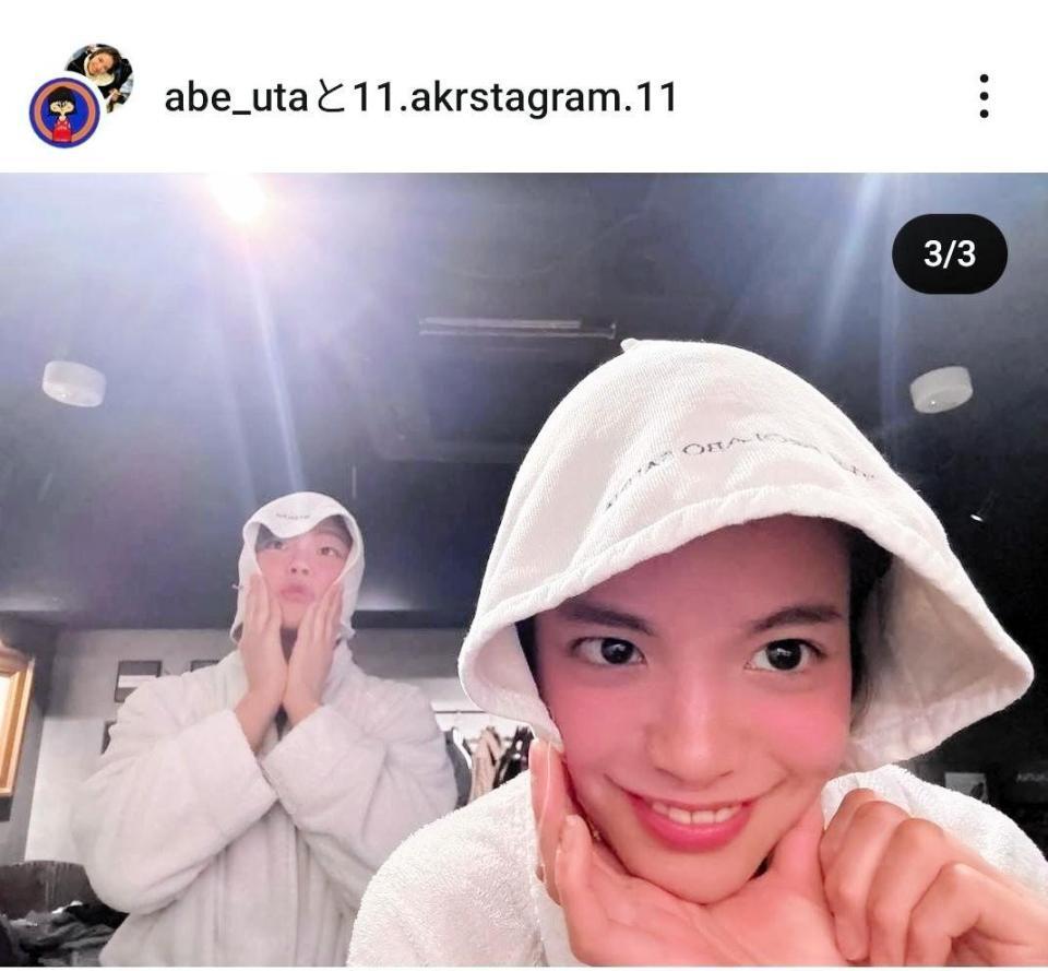 　阿部詩のインスタグラム（＠ａｂｅ＿ｕｔａ）から