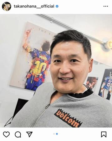 　貴乃花光司氏のインスタグラム＠ｔａｋａｎｏｈａｎａ＿ｏｆｆｉｃｉａｌより