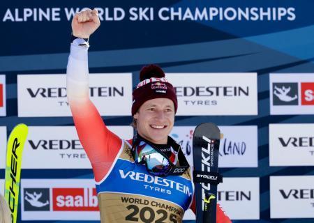 スーパーＧ、オーデルマット優勝　世界アルペン